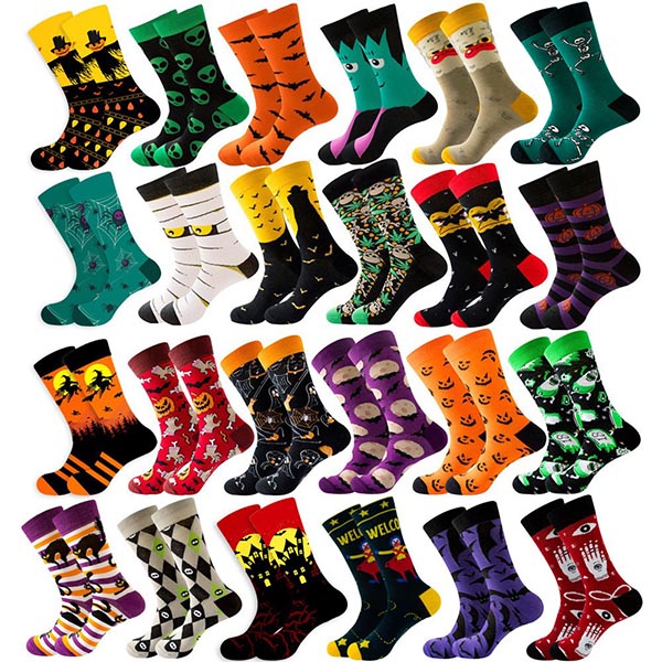 Autumn Trendy Halloween Women Men Socks Skeleton Mummy Alien ET Unisex Pumpkin Monster Pattern Jacquard Spooky Halloween Socks